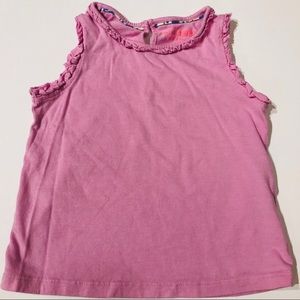 Mini Boden 4-5 orchid pink ruffle trim tank